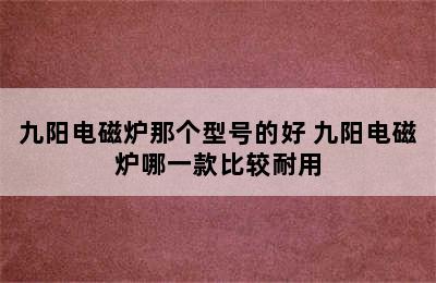 九阳电磁炉那个型号的好 九阳电磁炉哪一款比较耐用